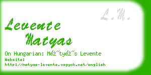 levente matyas business card
